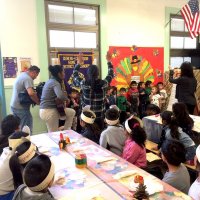 11/21/19 - Mission Education Center Thanksgiving Luncheon - pre-school students performing for those present just before luncheon is served. Each classroom had a different performance.