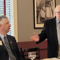 7/17/21 - 72nd Installation of Officers, Basque Cultural Center, South San Francisco - Mario Benavente and Robert Lawhon. Photo courtesy of Michael Chan.