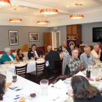 7/17/21 - 72nd Installation of Officers, Basque Cultural Center, South San Francisco - L to R, far side: Fanny Chu, Denise Kelly, Venetia Young, Ken Ibarra, and Bob Fenech; far center: George & Kathy Salet, Bill Graziano, and Leona Wong; near center: Mike Foti, George Leeds, Steve Martin, and Sharon Eberhardt; near side: Rose Benavente (on left), Zenaida Lawhon, and Imelda Perez, with daughter Jessica Livsey.