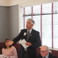 7/17/21 - 72nd Installation of Officers, Basque Cultural Center, South San Francisco - L to R: Rose & Mario Benavente, performing his duties as installing officer, and Robert Lawhon.