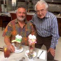 8-3-21 - Joe Farrah, with son Nick Farrah, at Fenton’s Creamery & Restaurant in Vacaville.