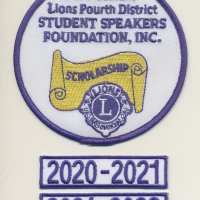 9-25-21 - Banner patch from the Student Speakers Foundation for our support of the Foundation for the fiscal years 2020-21 and 2021-22.