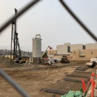 8/18/21 - On Mission St. near France Ave., San Francisco - Current state of the construction taking place in the old Valente, Marini, Perata, Funeral Directors lot. Rumors are, a housing development is going in the space.