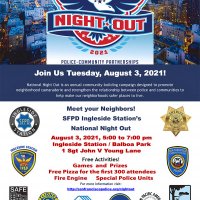 8-3-21 - National Night Out; an event partially fund by our donation for Community Activities.