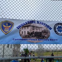 8-3-21 - National Night Out at Ingleside Police Station - One of several banners at the event.