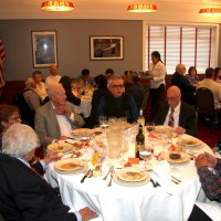 7-19-23 - Basque Cultural Center, South San Francisco - 74th Installation of Officers - Starting in the lower left: Joe Farrah, Diane & Ward Donnelly, CJ Reeves, President, S. F. Veterans Lions Club, Bill Graziano, and Kathy & George Salet.