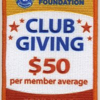 Banner patch received for our Club donating a minimum of $50 per member to Lions Clubs International Foundation in the 2022-23 fiscal year.