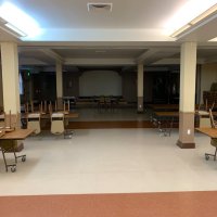 2-24-23 - 36th Annual Crab Feed - St. Philip the Apostle Church, San Francisco - View of the hall before setup for the Crab Feed began.