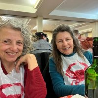 2-25-23 - 36th Annual Crab Feed - St. Philip the Apostle Church, San Francisco - Terry Farrah and her cousin Anne Severs.