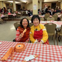 2-25-23 - 36th Annual Crab Feed - St. Philip the Apostle Church, San Francisco - The raffle tickets ladies Rosalinda Corvi and Suzie Moy.