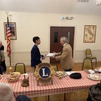 1-18-23 - Italian American Social Club, San Francisco - Club Student Speaker Contest - Paul Corvi presenting the winner’s certificate to speaker Saahil Mishra. L to R: Anupam Misrah, father, Bob Lawhon, Saahil Mishra, and Paul Corvi.