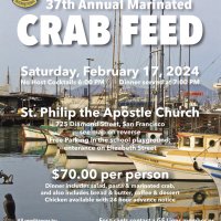 1-3-24 - Flyer for the 37th Annual Castagnetto / Spediacci Memorial Crab Feed.