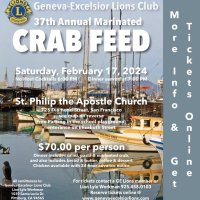 1-4-24 - Image used in Facebook posts from beginning of January to February 13th to advertise the Crab Feed. Run twice per week, twice per day on Tuesday and Saturday.