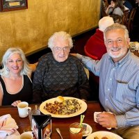 6-21-26 - Deena Karadsheh-Farrah, Joe Farrah, and Nick Farrah at Max’s of Burlingame celebrating Father’s Day.