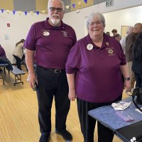 6-28-25 - 4C4 Club Officer Training, Decima Allen Elementary School, San Bruno - Photo from Zenaida Lawhon - District Govenor Clayton Jolley with Denise Kelly.