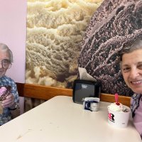 3-27-26 - Terry Farrah with Joseph Farrah at Baskin-Robbins.