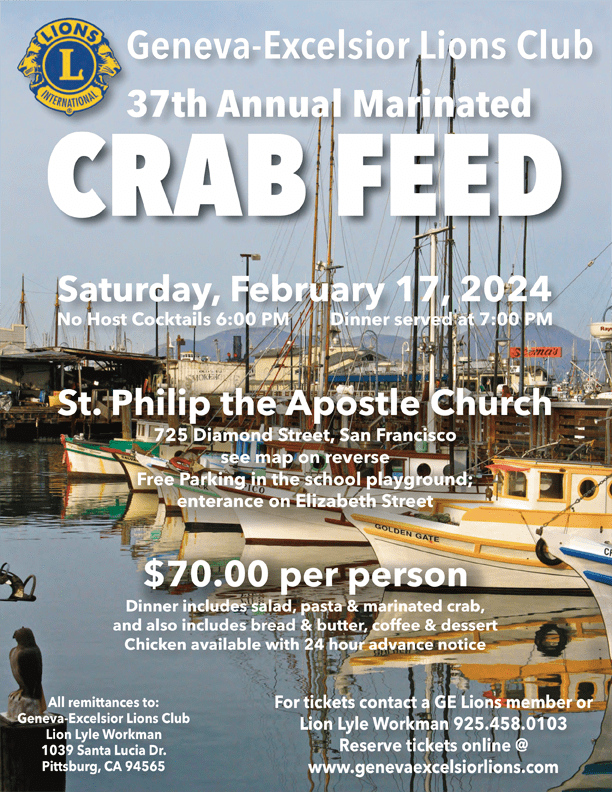 2024 37th Annual Crab Feed Flyer
