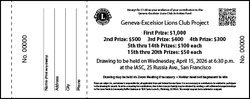 2025-26 Youth & Community Activities Raffle Ticket