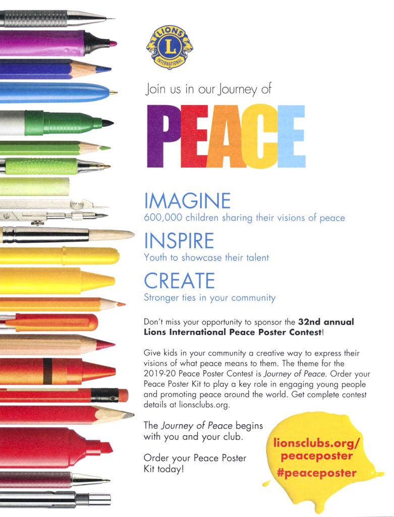 Announcing the 2019-20 Peace Poster Contest
