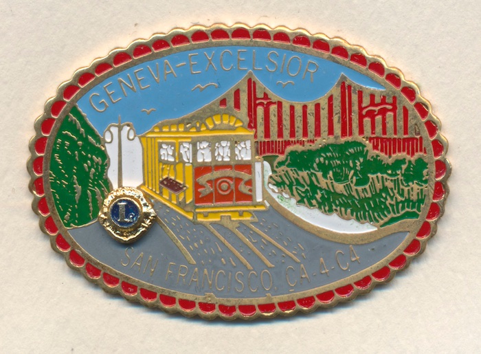Geneva-Excelsior Lions Cable Car Trading Pin