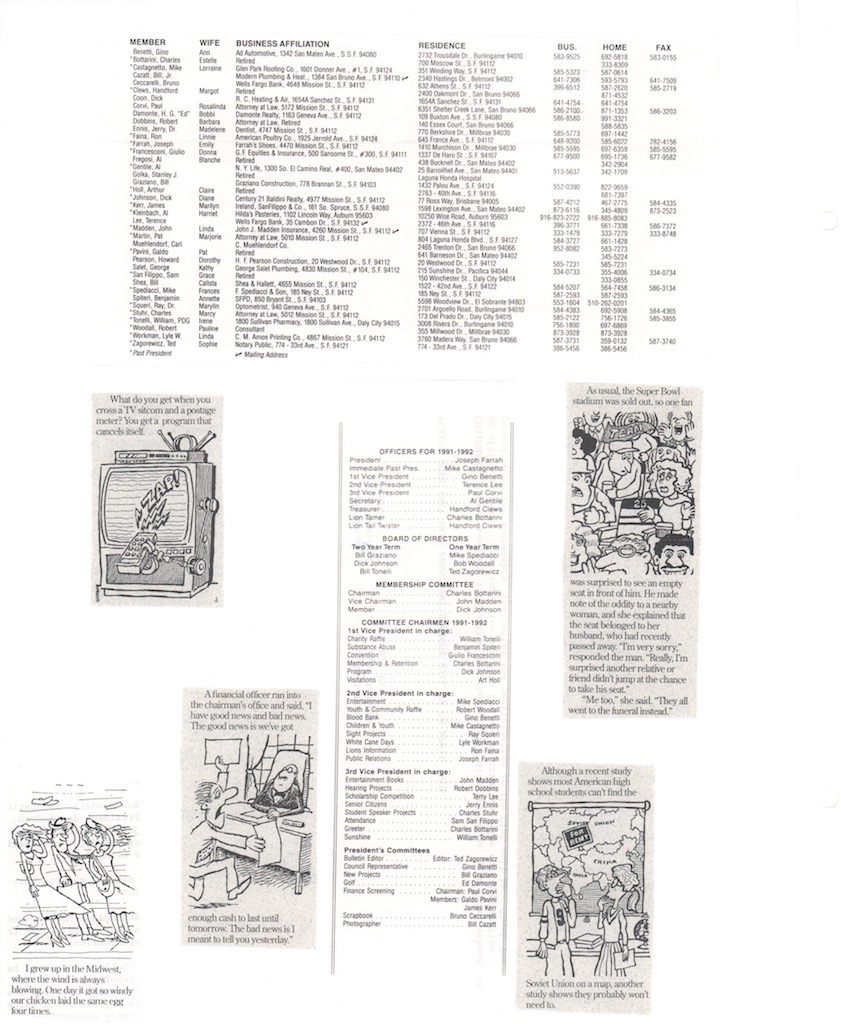1991-92 Farrah Scrapbook page 50